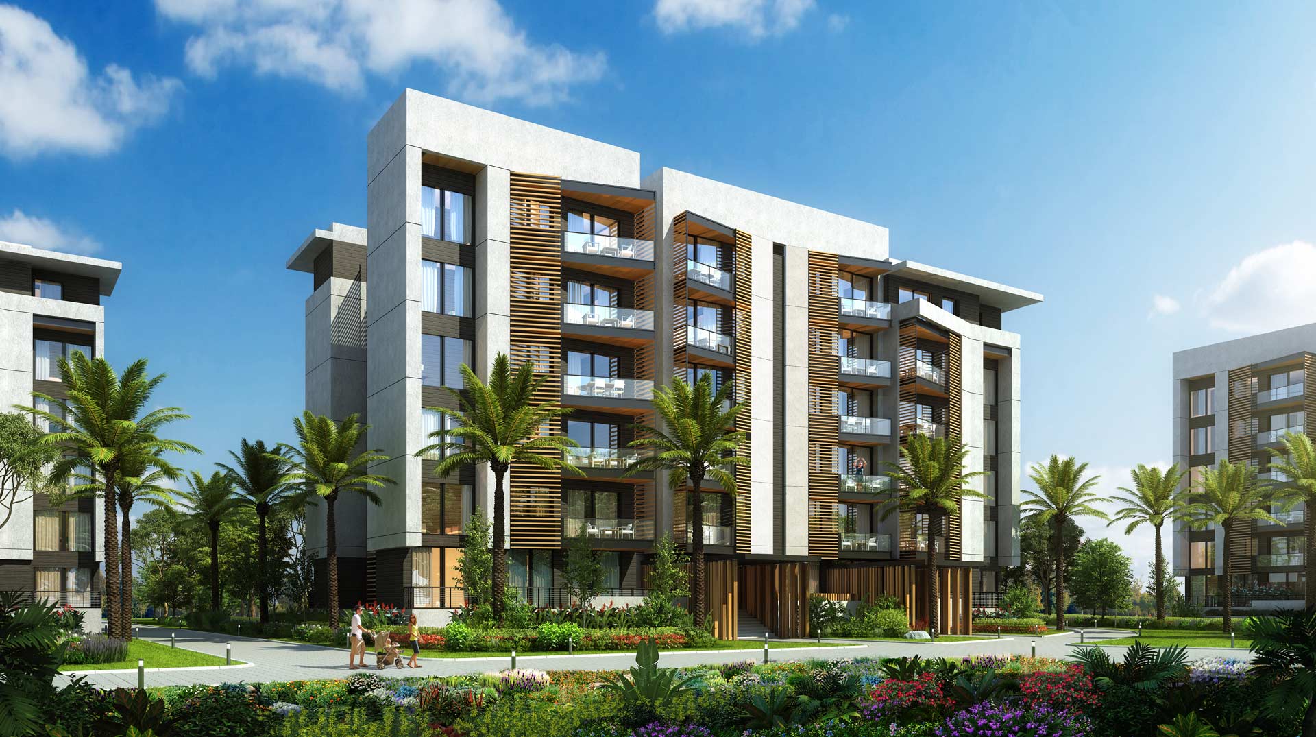 شقة في مدينتي 84 م2 للإيجار قانون جديد بحري على حديقة صغيرة 17,000 ج 